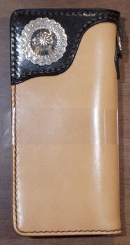 FN-WLN1-4SC-TANxBKxBKxRD-多脂革ロングウォレットFNWLN14SC(旧品番FH-WL004C)-FNWLN14SC-FLATHEAD-フラットヘッドロングウォレットの画像