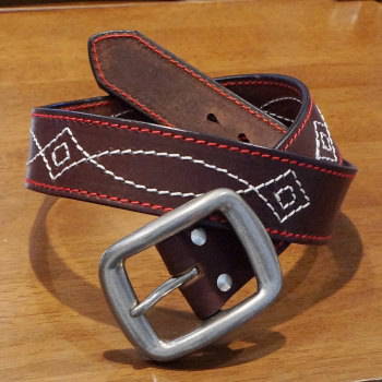 W003-ST-ヘビィーステッチカーブベルト-W003ST-SAMURAIJEANS-サムライジーンズベルトの画像