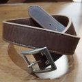 A101HS-18-BR-極厚USオイルドレザーステッチベルト18-A101HS18-SAMURAIJEANS-サムライジーンズベルトの画像