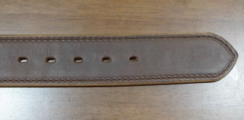 A101HS-18-BR-極厚USオイルドレザーステッチベルト18-A101HS18-SAMURAIJEANS-サムライジーンズベルトの画像