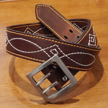 A105-ST-ダブルピンヘビィーステッチベルト-A105ST-SAMURAIJEANS-サムライジーンズベルトの画像