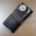 FN-WLN1-4SC-BKxBKxBKxRD-多脂革ロングウォレットFNWLN14SC(旧品番FH-WL004C)-FNWLN14SC-FLATHEAD-フラットヘッドロングウォレットの画像