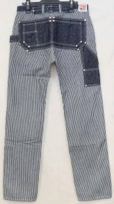 SM210WHC15-ヒッコリーx10ozデニムツートーンワークパンツ15-SAMURAIJEANS-サムライジーンズデニムジーンズ・サムライ自動車倶楽部デニムジーンズの画像