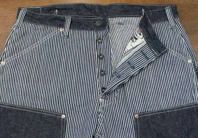 SM210WHC15-ヒッコリーx10ozデニムツートーンワークパンツ15-SAMURAIJEANS-サムライジーンズデニムジーンズ・サムライ自動車倶楽部デニムジーンズの画像