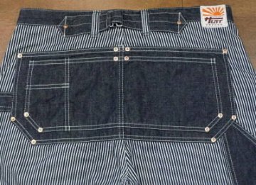 SM210WHC15-ヒッコリーx10ozデニムツートーンワークパンツ15-SAMURAIJEANS-サムライジーンズデニムジーンズ・サムライ自動車倶楽部デニムジーンズの画像