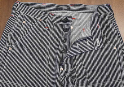 SM510DX-HC-ダブルニーワークパンツヒッコリー-SM510DXHC-SAMURAIJEANS-サムライジーンズデニムジーンズ・サムライ自動車倶楽部デニムジーンズの画像