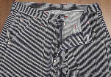 SM510DX-HC-ダブルニーワークパンツヒッコリー-SM510DXHC-SAMURAIJEANS-サムライジーンズデニムジーンズ・サムライ自動車倶楽部デニムジーンズの画像