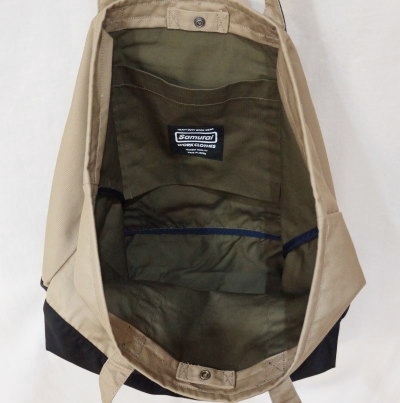 SWCTB20-TC-BKxBE-SWCトートバッグ-TC-SWCTB20TC-SAMURAIJEANS-サムライジーンズトートバッグ-SAMURAIWORKCLOTHESの画像