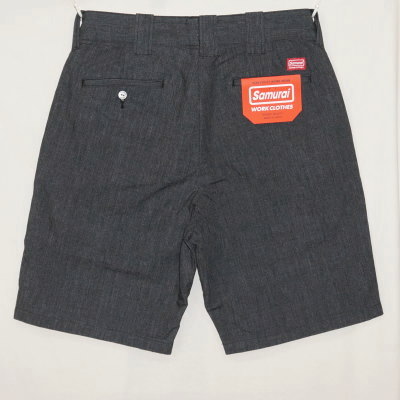 SWC250TC19-IB-BK-TCワークショートパンツ19-IB-SWC250TC19IB-SAMURAIJEANS-サムライジーンズデニム-SAMURAIWORKCLOTHES-サムライワーククの画像