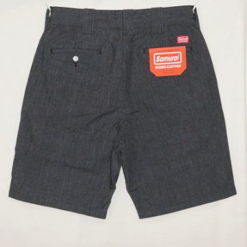 SWC250TC19-IB-BK-TCワークショートパンツ19-IB-SWC250TC19IB-SAMURAIJEANS-サムライジーンズデニム-SAMURAIWORKCLOTHES-サムライワーククの画像