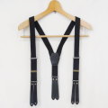 SPD003-SWC-BK-コットンxレザーサスペンダーSWC-SPD003SWC-SAMURAIJEANS-SAMURAIWORKCLOTHES-サムライワーククローズ-サムライジーンズサスペンダーの画像
