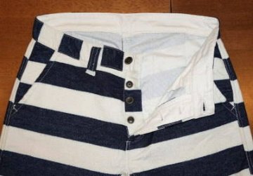 SJSP15-01-インディゴボーダー-インディゴパイルショートパンツ15-01-SJSP1501-SAMURAIJEANS-サムライジーンズハーフパンツ-サムライジーンズデニムジーンズの画像