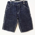 SM155DX-P-ヘリンボンペインターショートパンツ-SM155DXP-SAMURAIJEANS-サムライジーンズデニムジーンズ・サムライ自動車倶楽部デニムジーンズ-ハーフパンツの画像