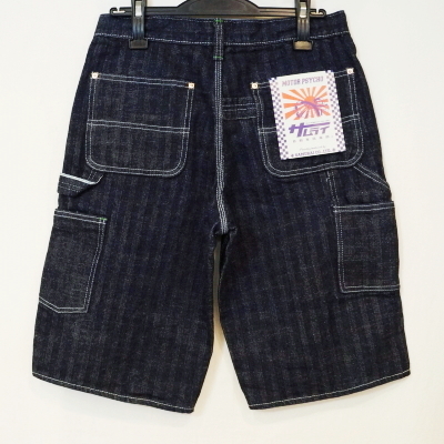 SM155DX-P-ヘリンボンペインターショートパンツ-SM155DXP-SAMURAIJEANS-サムライジーンズデニムジーンズ・サムライ自動車倶楽部デニムジーンズ-ハーフパンツの画像