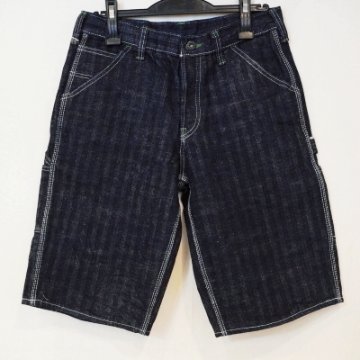 SM155DX-P-ヘリンボンペインターショートパンツ-SM155DXP-SAMURAIJEANS-サムライジーンズデニムジーンズ・サムライ自動車倶楽部デニムジーンズ-ハーフパンツの画像