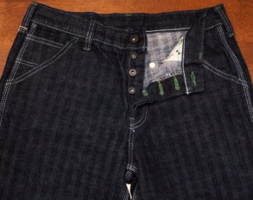 SM155DX-P-ヘリンボンペインターショートパンツ-SM155DXP-SAMURAIJEANS-サムライジーンズデニムジーンズ・サムライ自動車倶楽部デニムジーンズ-ハーフパンツの画像