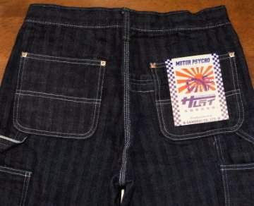 SM155DX-P-ヘリンボンペインターショートパンツ-SM155DXP-SAMURAIJEANS-サムライジーンズデニムジーンズ・サムライ自動車倶楽部デニムジーンズ-ハーフパンツの画像