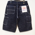 SM155DX-P-ヘリンボンペインターショートパンツ-SM155DXP-SAMURAIJEANS-サムライジーンズデニムジーンズ・サムライ自動車倶楽部デニムジーンズ-ハーフパンツの画像