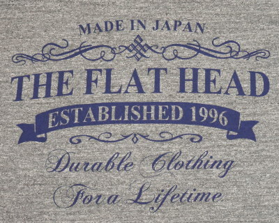 TKT-011-グレー-THE FLAT HEAD-TKT011-FLATHEAD-フラットヘッドTシャツ-TKT系-半袖Tシャツの画像