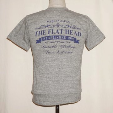 TKT-011-グレー-THE FLAT HEAD-TKT011-FLATHEAD-フラットヘッドTシャツ-TKT系-半袖Tシャツの画像