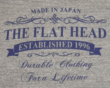 TKT-011-グレー-THE FLAT HEAD-TKT011-FLATHEAD-フラットヘッドTシャツ-TKT系-半袖Tシャツの画像