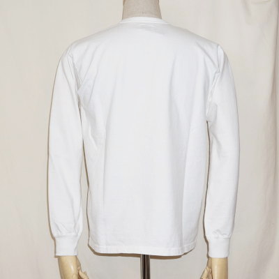 F-THCL-201-ホワイト-フラットヘッド無地ロングTシャツ201-FTHCL201-FLATHEAD-フラットヘッドロングスリーブTシャツ-長袖Tシャツ-ロンTの画像