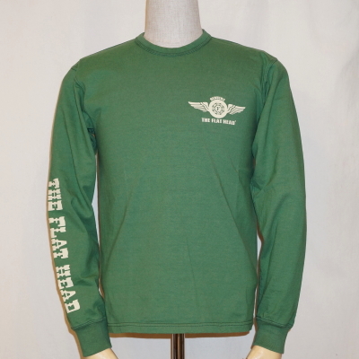 TLS-119W-グリーン-TRADEMARK-TLS119W-FLATHEAD-フラットヘッドロンT・フラットヘッド長袖Tシャツの画像