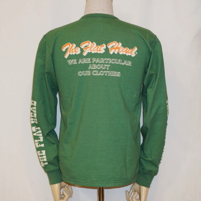 TLS-119W-グリーン-TRADEMARK-TLS119W-FLATHEAD-フラットヘッドロンT・フラットヘッド長袖Tシャツの画像