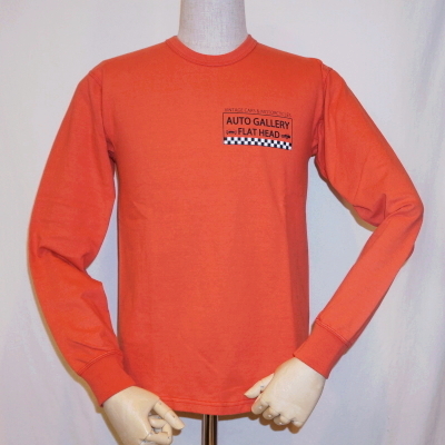 TLS-126W-ライトレッド-AUTO GALLERY-TLS126W-FLATHEAD-フラットヘッドロンT・フラットヘッド長袖Tシャツの画像