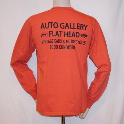 TLS-126W-ライトレッド-AUTO GALLERY-TLS126W-FLATHEAD-フラットヘッドロンT・フラットヘッド長袖Tシャツの画像
