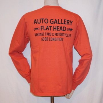 TLS-126W-ライトレッド-AUTO GALLERY-TLS126W-FLATHEAD-フラットヘッドロンT・フラットヘッド長袖Tシャツの画像