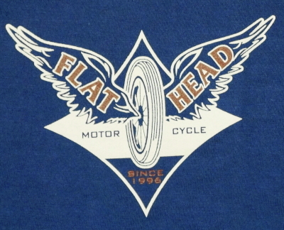 TLS-127W-ブルー-RIDE TO LIVE-TLS127W-FLATHEAD-フラットヘッドロンT・フラットヘッド長袖Tシャツの画像