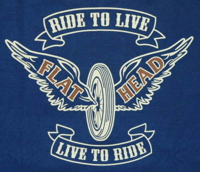 TLS-127W-ブルー-RIDE TO LIVE-TLS127W-FLATHEAD-フラットヘッドロンT・フラットヘッド長袖Tシャツの画像
