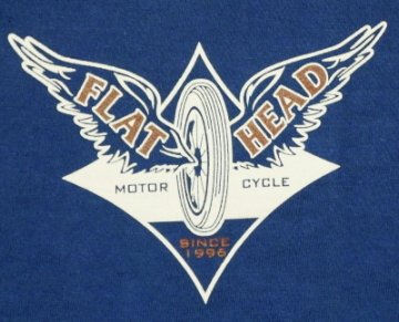 TLS-127W-ブルー-RIDE TO LIVE-TLS127W-FLATHEAD-フラットヘッドロンT・フラットヘッド長袖Tシャツの画像