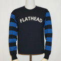 BTL-09W-ブラックブルー-ボーダーTシャツ長袖09-BTL09W-FLATHEAD-フラットヘッドTシャツの画像