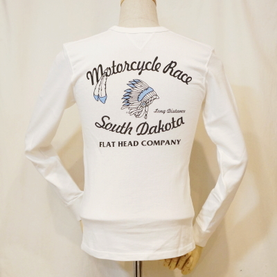 TMR-03W-ホワイト-SOUTH DAKOTA-TMR03W-FLATHEAD-フラットヘッドロンT・フラットヘッド長袖Tシャツの画像
