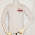 THE-01W-オートミール-FTHD 57-THE01W-FLATHEAD-フラットヘッド長袖Tシャツ-FLATHEAD-フラットヘッドヘンリーネック長袖Tシャツの画像