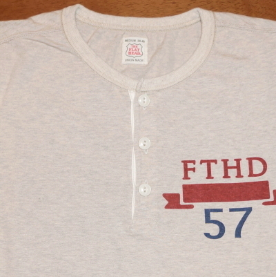 THE-01W-オートミール-FTHD 57-THE01W-FLATHEAD-フラットヘッド長袖Tシャツ-FLATHEAD-フラットヘッドヘンリーネック長袖Tシャツの画像