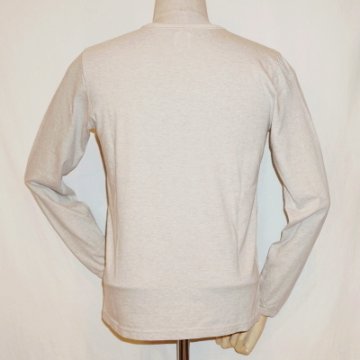 THE-01W-オートミール-FTHD 57-THE01W-FLATHEAD-フラットヘッド長袖Tシャツ-FLATHEAD-フラットヘッドヘンリーネック長袖Tシャツの画像