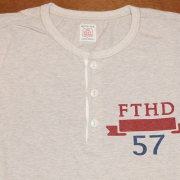 THE-01W-オートミール-FTHD 57-THE01W-FLATHEAD-フラットヘッド長袖Tシャツ-FLATHEAD-フラットヘッドヘンリーネック長袖Tシャツの画像