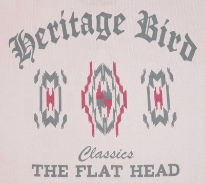 TMRL-01W-ピンク-HERITAGE BIRD-TMRL01W-FLATHEAD-フラットヘッドロンT・フラットヘッド長袖ヘンリーネックTシャツの画像