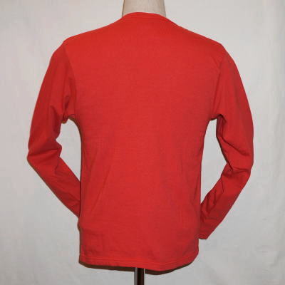 TVL-00W-レッド-Vネック長袖Tシャツ00W-TVL00W-FLATHEAD-フラットヘッド長袖Tシャツ-FLATHEAD-フラットヘッドVネック長袖Tシャツの画像
