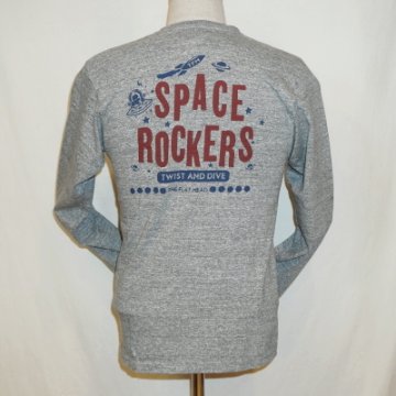 TVL-02W-杢グレー-Vネック長袖Tシャツ02W-TVL02W-FLATHEAD-フラットヘッド長袖Tシャツ-FLATHEAD-フラットヘッドVネック長袖Tシャツの画像