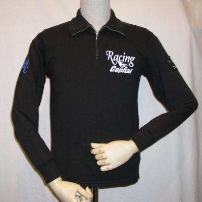 TMZ-01W-ブラックブラック-RACINGDC-TMZ01W-FLATHEAD-フラットヘッドTシャツの画像