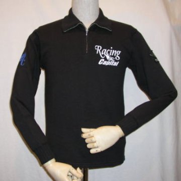 TMZ-01W-ブラックブラック-RACINGDC-TMZ01W-FLATHEAD-フラットヘッドTシャツの画像