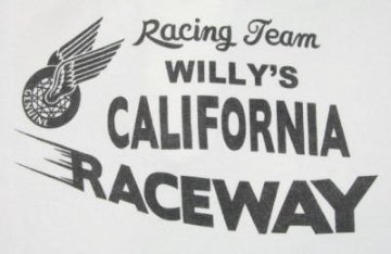TMZ-02W-ホワイトブラック-WILLY'S-TMZ02W-FLATHEAD-フラットヘッドTシャツの画像