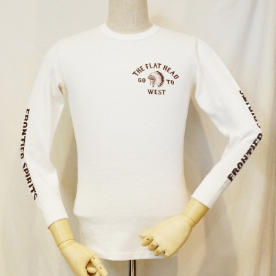 THLA-06W-ホワイト-GO TO WEST-THLA06W-FLATHEAD-フラットヘッドサーマルTシャツの画像