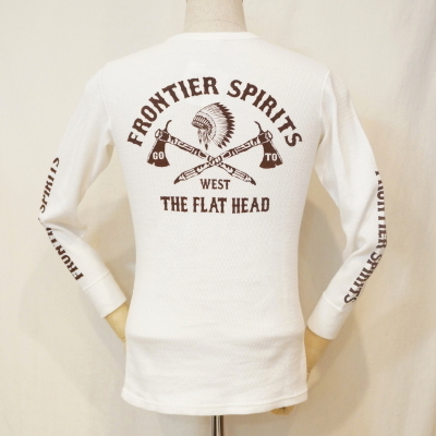 THLA-06W-ホワイト-GO TO WEST-THLA06W-FLATHEAD-フラットヘッドサーマルTシャツの画像
