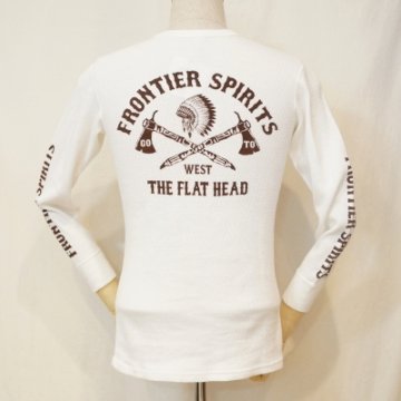 THLA-06W-ホワイト-GO TO WEST-THLA06W-FLATHEAD-フラットヘッドサーマルTシャツの画像