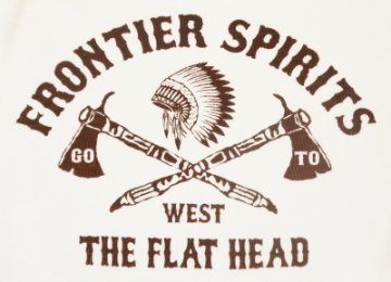THLA-06W-ホワイト-GO TO WEST-THLA06W-FLATHEAD-フラットヘッドサーマルTシャツの画像